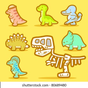 cute dinosaur collection | Vector illustration, cute doodle