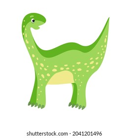 Cute dinosaur. Colorful baby illustration. Vector isolated on white background. Cartoon style. Children's room design.