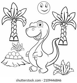 cute dinosaur coloring book, perfect for those of you who like simple coloring
