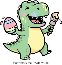 Cute Dinosaur Coloring egg Cartoon