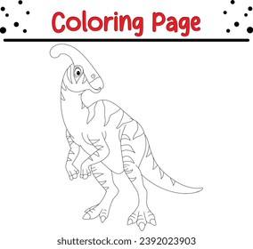 Cute dinosaur coloring page for kids