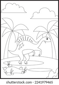 
Cute Dinosaur Coloring Pages for Kids
