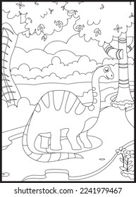 
Cute Dinosaur Coloring Pages for Kids