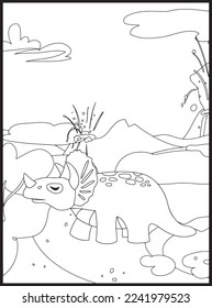 
Cute Dinosaur Coloring Pages for Kids