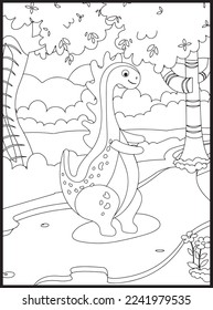 
Cute Dinosaur Coloring Pages for Kids