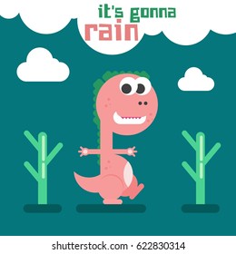 Cute Dinosaur Design Vector Illustration