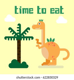 Cute Dinosaur Design Vector Illustration