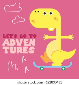 Cute Dinosaur Design Vector Illustration