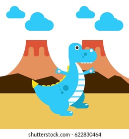 Cute Dinosaur Design Vector Illustration