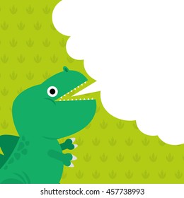 Cute dinosaur and dialog box.illustration