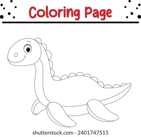 cute dinosaur doll coloring page for kids