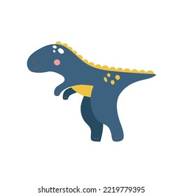 Cute dinosaur in doodle style. Vector illustration on a white background for decorating a children's room and textiles.