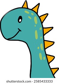 Cute dinosaur drawing nursery illustration art