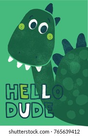cute dinosaur drawn as vector