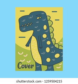 cute dinosaur drawn as vector for kids fashion – Vector
