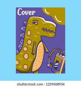 cute dinosaur drawn as vector for kids fashion – Vector