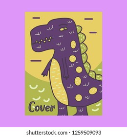 cute dinosaur drawn as vector for kids fashion – Vector