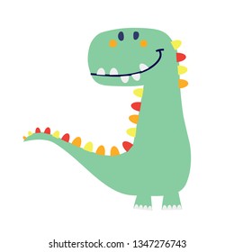 cute dinosaur drawn as vector for kids fashion