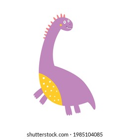 Cute dinosaur drawn as vector for kids fashion.