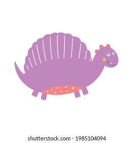 Cute dinosaur drawn as vector for kids fashion.