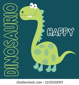 cute dinosaur drawn as vector for kids fashion