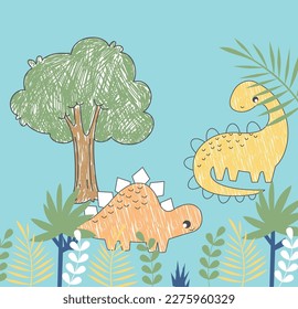 cute dinosaur, cute dinosaur family