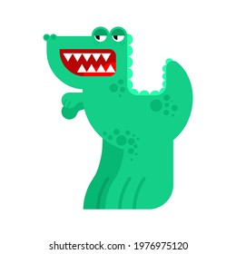 Cute dinosaur. funny dino. Pretty Tyrannosaurus vector illustration