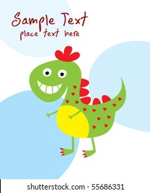 cute dinosaur greeting
