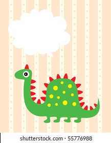 cute dinosaur greeting