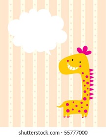 cute dinosaur greeting