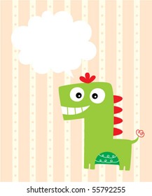 cute dinosaur greeting