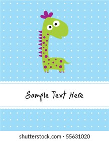 cute dinosaur greeting card