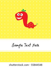 cute dinosaur greeting card