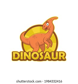 cute Dinosaur hand drawn cartoon illustration mascot logo 
