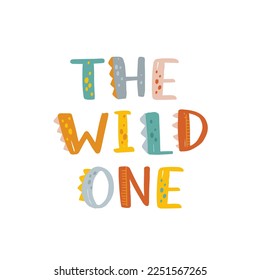 Cute dinosaur hand drawn lettering. Love Adventure. Dino flat vector typography. Isolated scandinavian cartoon illustration for kids, book, t-shirts, banner, card, logo.