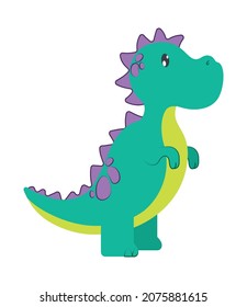 cute dinosaur icon on white background