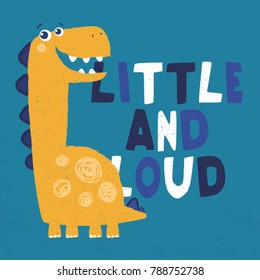 cute dinosaur illustration for kids fashion