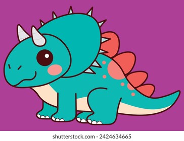 Cute dinosaur illustration, pattern, vector, for backgrounds, children's fabric textures