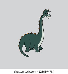 cute dinosaur illustration vector