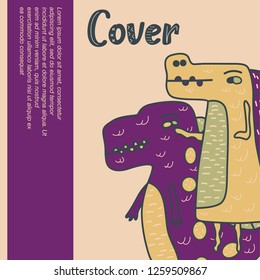 cute dinosaur illustration as vector for baby tee print - Vector