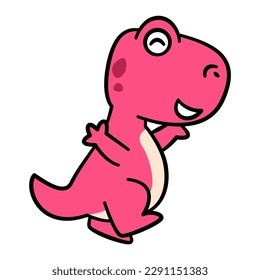 Cute Dinosaur Illustration vector icon illustration asset