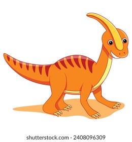 Cute dinosaur isolated on white background.