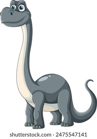 Cute dinosaur with a long neck