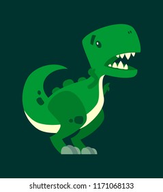 Cute dinosaur mascot character with open mouth