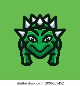 cute dinosaur mascot logo for your store, business, and app