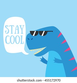 Cute dinosaur mascot template. Cartoon dinosaur illustration for children