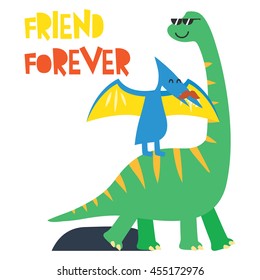 Cute dinosaur mascot template. Cartoon dinosaur illustration for children