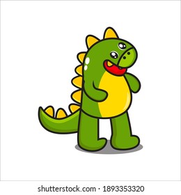 cute dinosaur mascot vector design eps 10