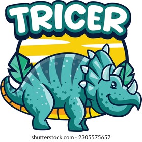 Cute Dinosaur mascot vector with premium quality stock