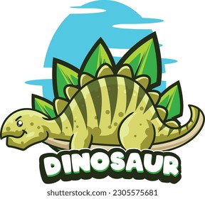 Cute Dinosaur mascot vector with premium quality stock